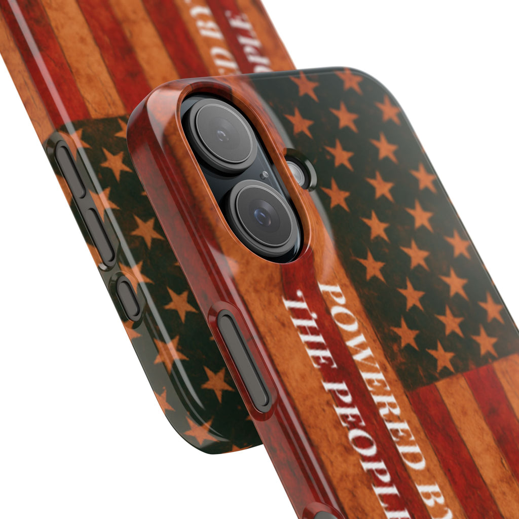 Patriotic 'Powered by the People' phone case