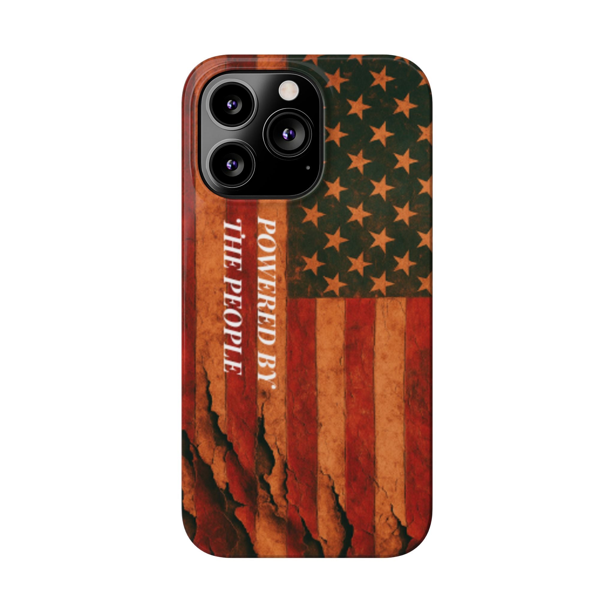 Patriotic 'Powered by the People' phone case