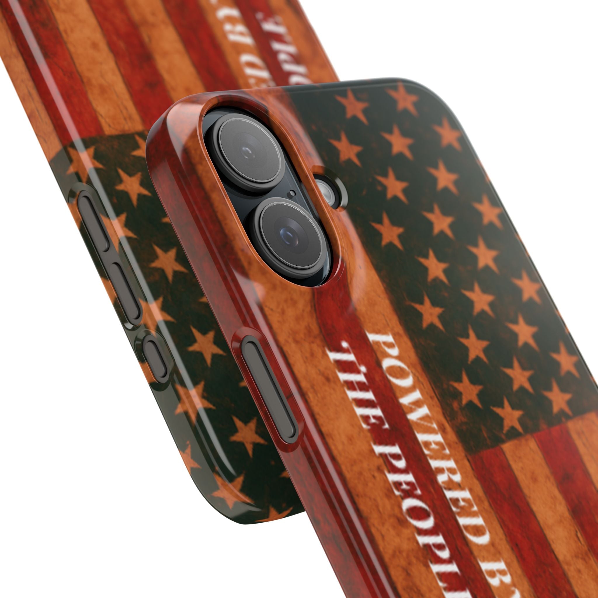 Patriotic 'Powered by the People' phone case