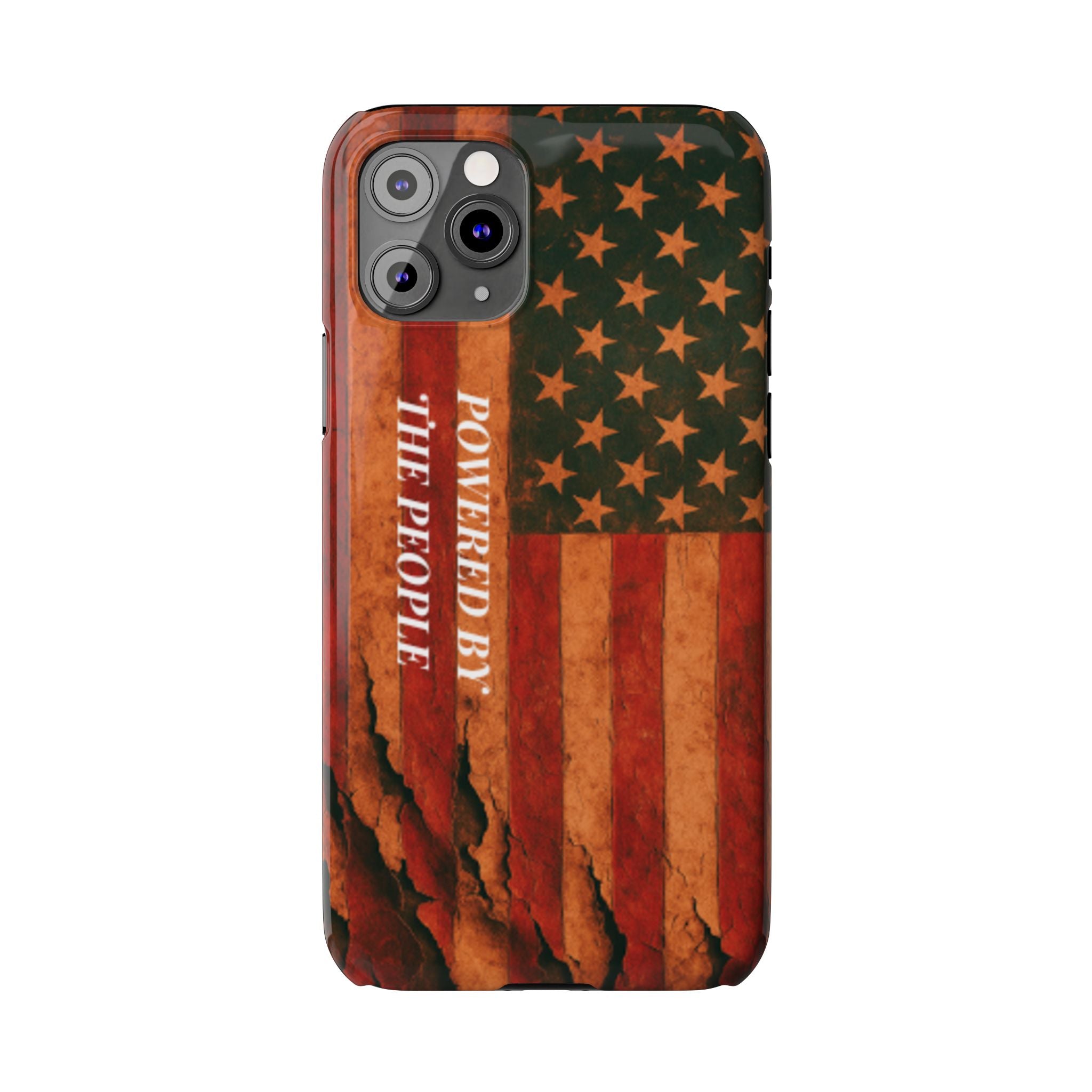 Patriotic 'Powered by the People' phone case